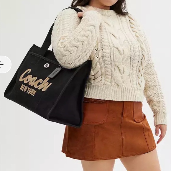 Coach Zip Cargo Bag Large Shopper Tote 42 Black CP163 NWT - Picture 6 of 9